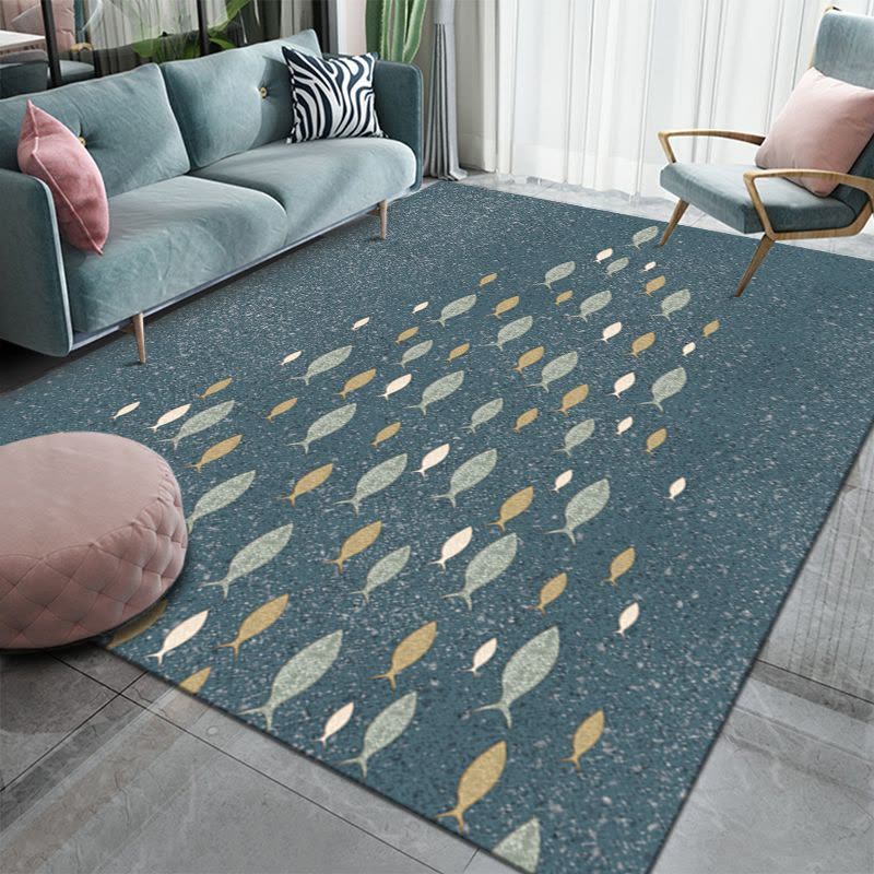 现代简约ins风地毯客厅沙发茶几毯家用房间卧室床边大面积满铺毯图片