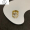 JiMi迪家戒指CD情侣男女指环cd字母满钻镀银皓石个性欧美简约嘻哈朋克