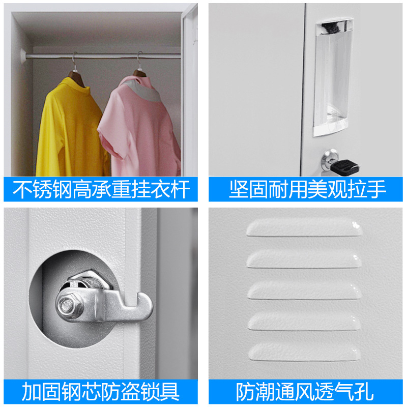 戴劲更衣柜员工宿舍储物柜多门鞋柜钢制换衣柜碗柜常规款 六门