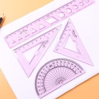 买一套送一套软尺子套装4件套学生文具15/20cm不手直尺量角