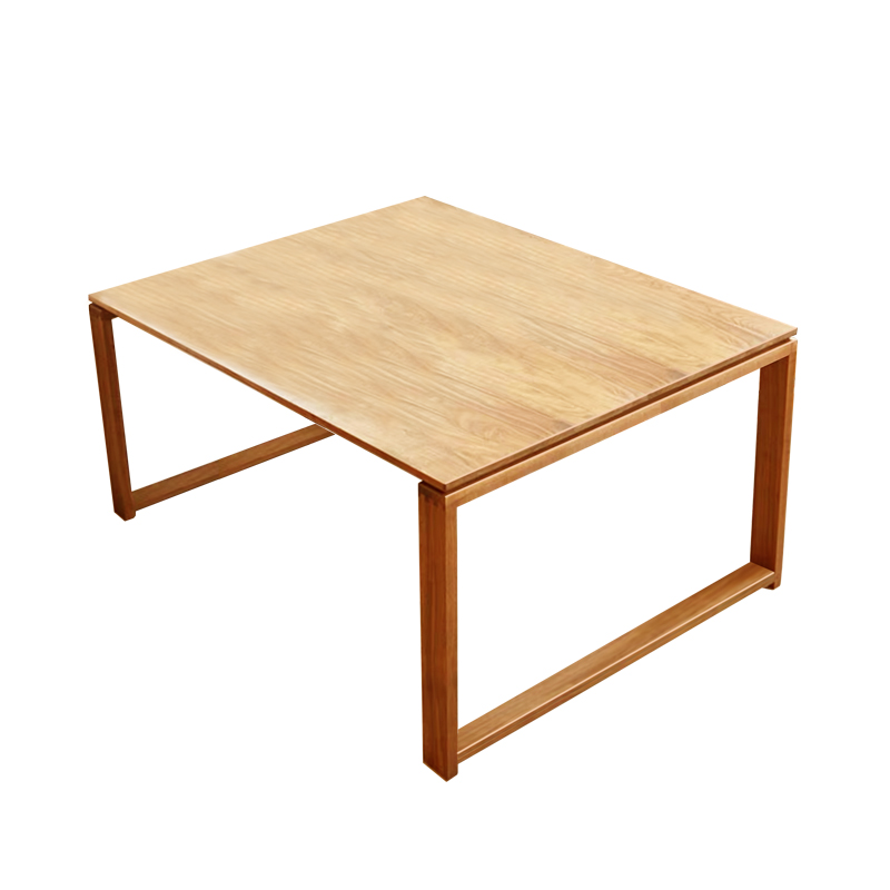 Easylife大风车 Z2236245 1500*1200*760mm 口字型实木桌 原木色1400*700*760mm