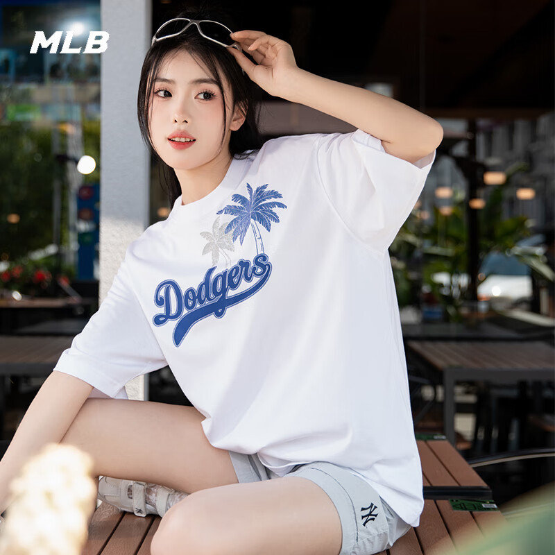 MLB t恤女运动短袖男复古上衣 3ATSX0343-07WHS