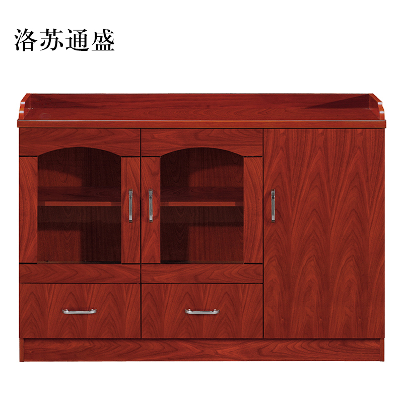 洛苏通盛胡桃色餐边柜简约茶水柜三门1200*400*860常规款高清大图