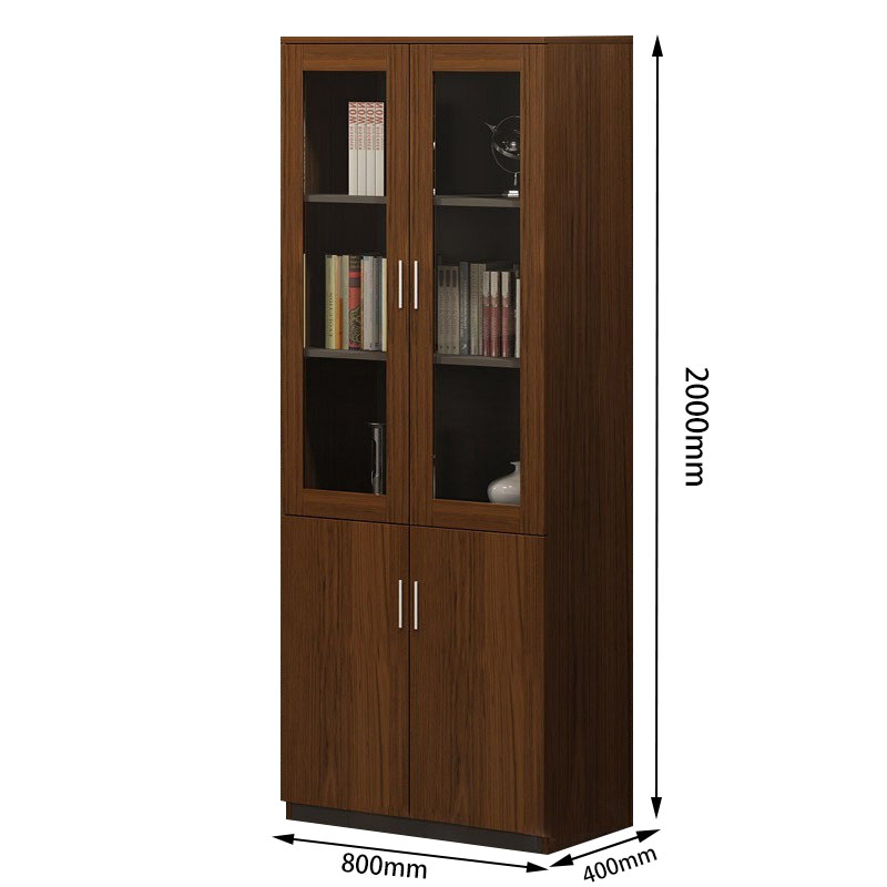 鑫金虎 办公家具文件柜木质办公柜带玻璃书柜储物资料柜文件柜子其他人造板办公柜类文件柜 2门