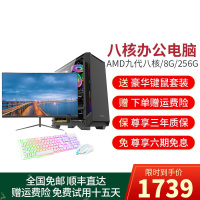 牛头 AMD九代八核处理器A9-9820/核显/8G高频内存/256G高速固态硬盘 外置无线WIFI 学生网课家用办公游戏台式机 台式电脑DIY组装机 电脑主机+24英寸电竞显示器