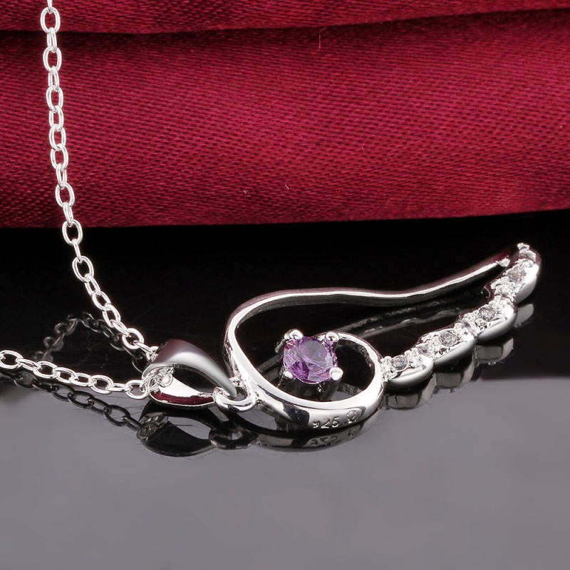 N635 Women Silver Necklace 镀925纯银女项链日韩版锁骨链潮人送女朋友七夕情人节礼物