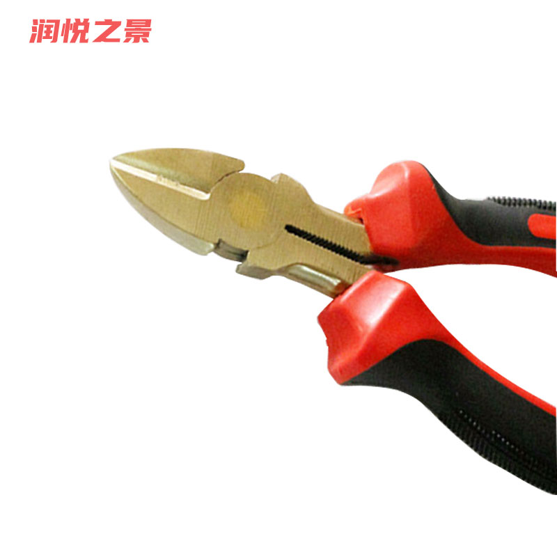 润悦之景 防爆铝青铜斜口钳斜嘴钳 6寸 把高清大图