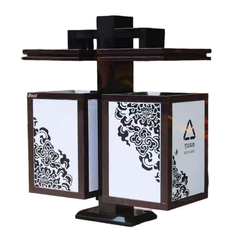 鑫睿辉 仿古户外垃圾桶 80*40*96cm 个高清大图