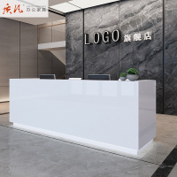 质凡公司烤漆前台接待台美容院咨询台收银吧台酒店时尚迎宾台简约现代