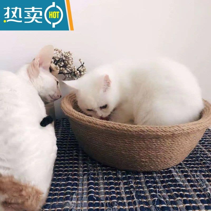 敬平麻绳绳子晾衣绳猫咪抓绳猫爬架绳挂绳手工diy材料园区水管装饰 4毫米50米[送礼品*1份]图片