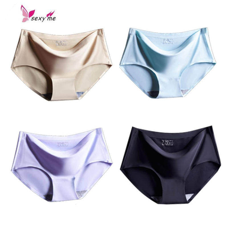 蜜语纯透气内裤女士一片式中腰三角裤头fishbasket视频