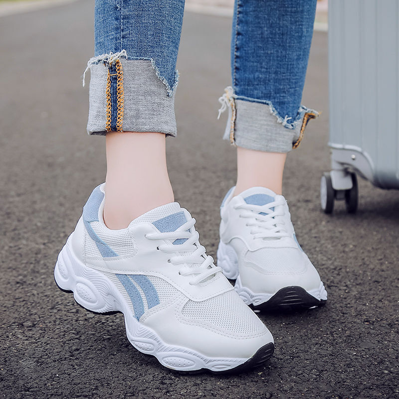bomina2021韩版百搭运动鞋女ins跑步鞋白色女生鞋老爹鞋小白鞋街拍潮