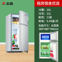 志高(CHIGO)一级节能小冰箱家用小型宿舍租房用迷你省电办公室出租房冰箱 银色①①⑧三级能效款