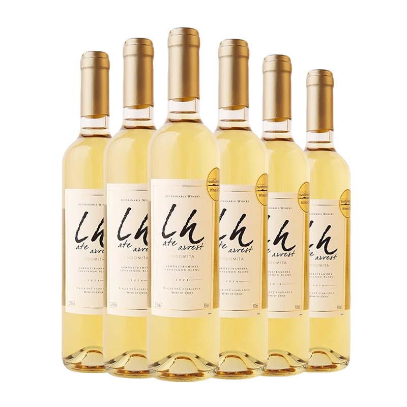 张裕官方魔狮酒庄智利进口特级珍藏长相思晚采甜白葡萄酒500ml*6高清大图