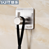 方型单挂钩 德国YOULET 厨房强力粘胶挂钩不锈钢免钻孔挂衣钩门后衣钩粘钩