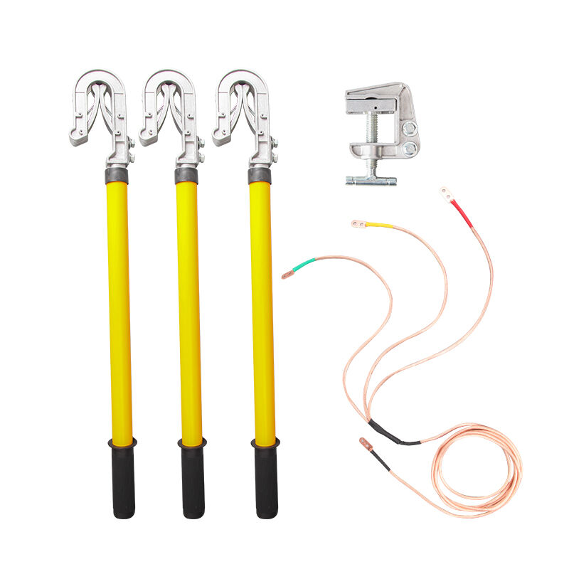 华泰 室外高压/500kV 3*5+18米 HT-012-6 软铜线1.5米双簧勾接地棒3根配地钉 套 接地线套装高清大图