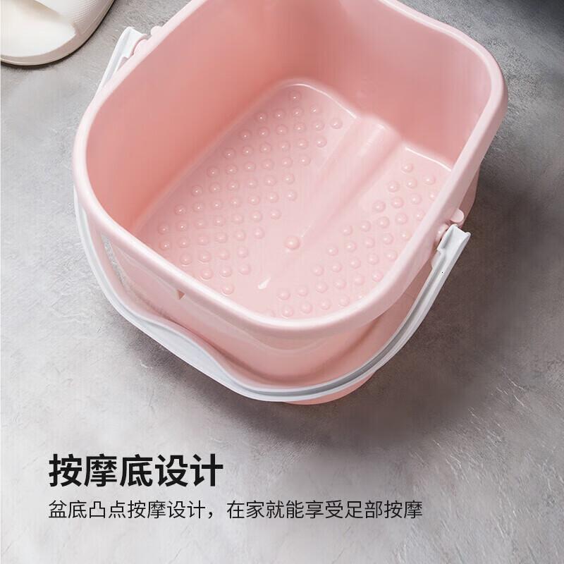 茶花(CHAHUA)泡脚桶洗脚盆泡脚盆塑料盆足浴盆足浴桶塑料桶浅咖1只装 0351高清大图