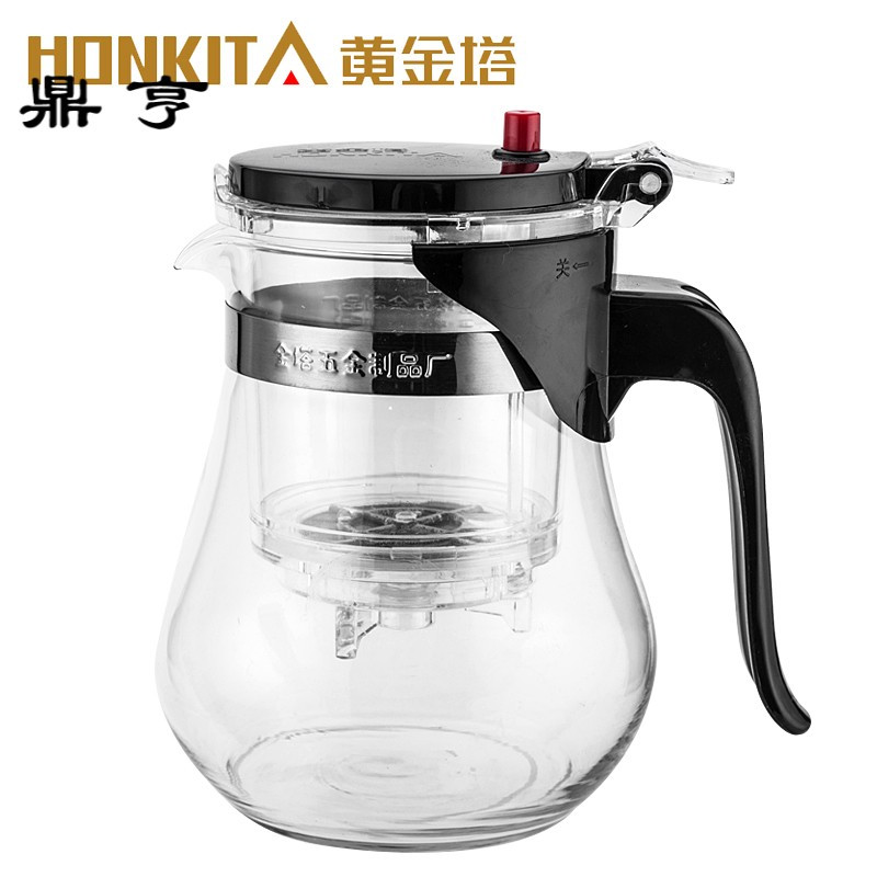 鼎亨玻璃飘逸杯泡茶壶全过滤泡茶杯花茶壶玲珑茶具冲茶壶冲茶器