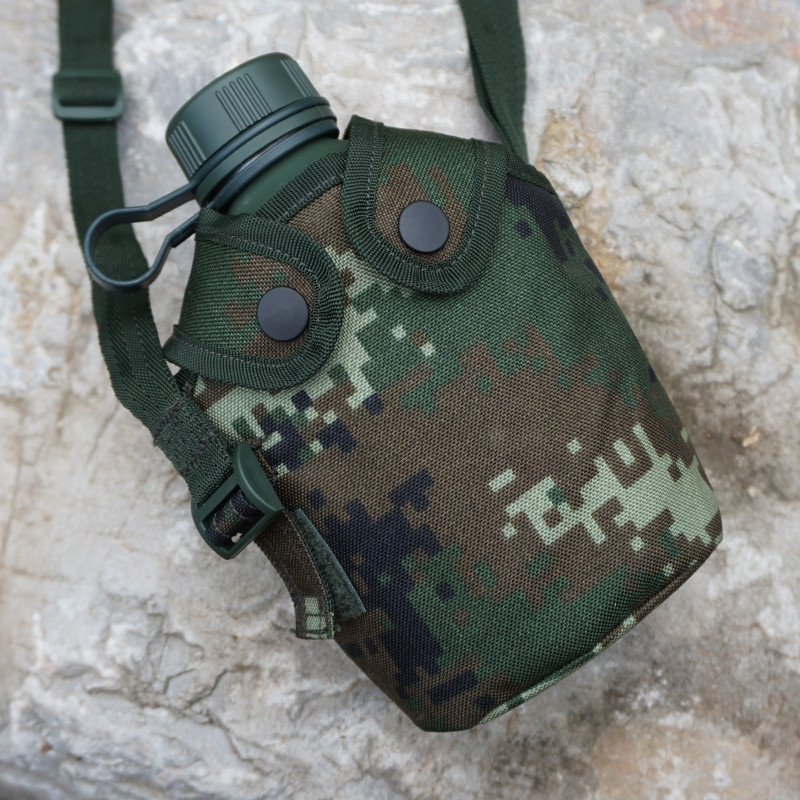 07军用水壶便携10式行军水壶户外部队迷彩水壶军训大容量水壶