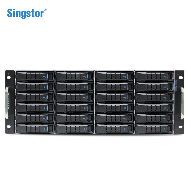 鑫云(Singstor)SS300P-24R真人秀影视后期 4K视频在线剪辑 光纤共享磁盘阵列存储 标配 裸机+240T