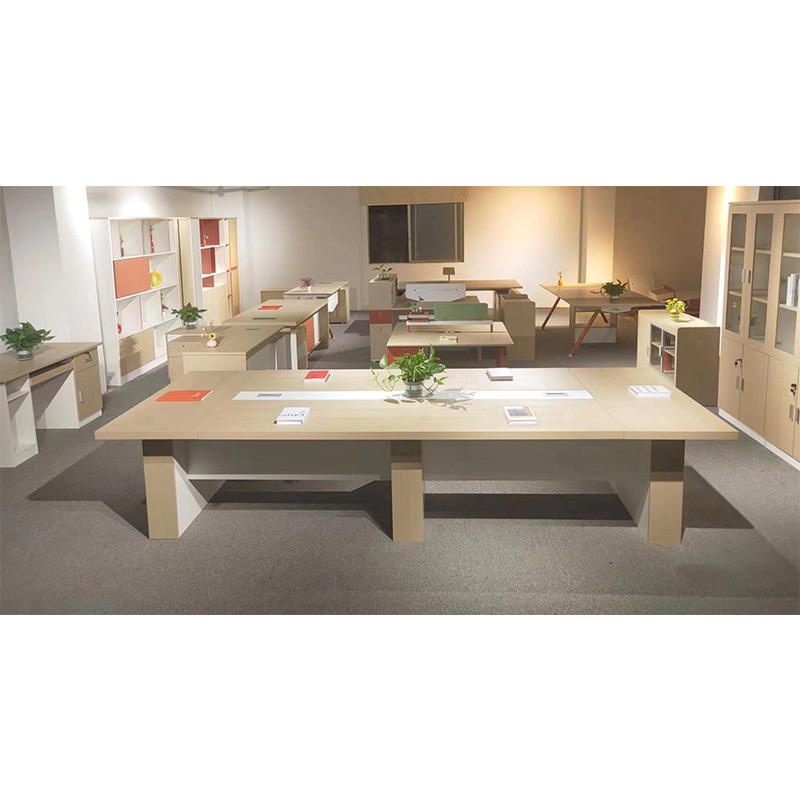 会议桌三圣E14 4000*1400*750mm高清大图