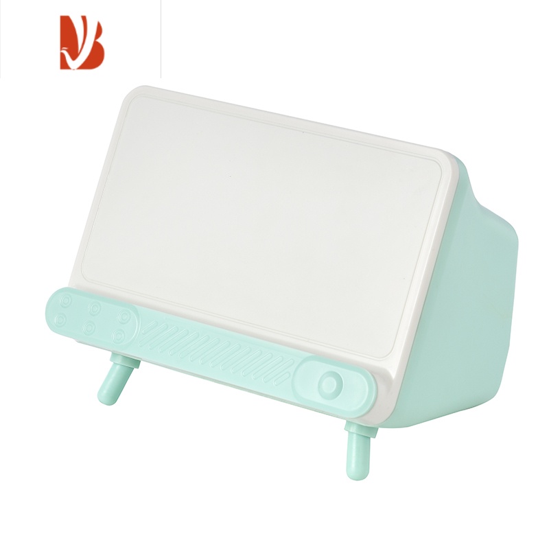 三维工匠ins同款可爱电视机纸巾盒免打孔抽纸盒手机支架收纳盒桌面摆件 手机支架纸巾盒-清新绿