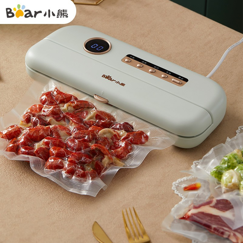 小熊(bear) FKJ-C01U1 真空封口机 家用食品包装机干湿两用加长封口全自动低噪工作 真空机