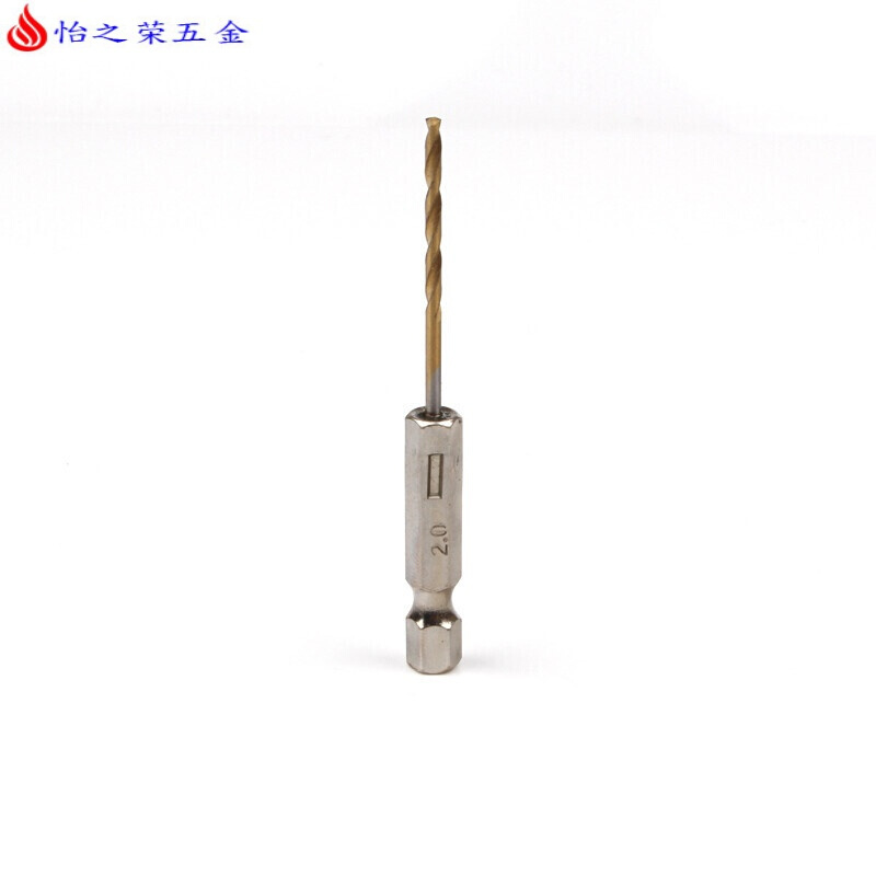 六角柄麻花钻头镀钛13PC风批组套高速钢电动螺丝刀麻花钻头 六角柄钻头(2.0mm)
