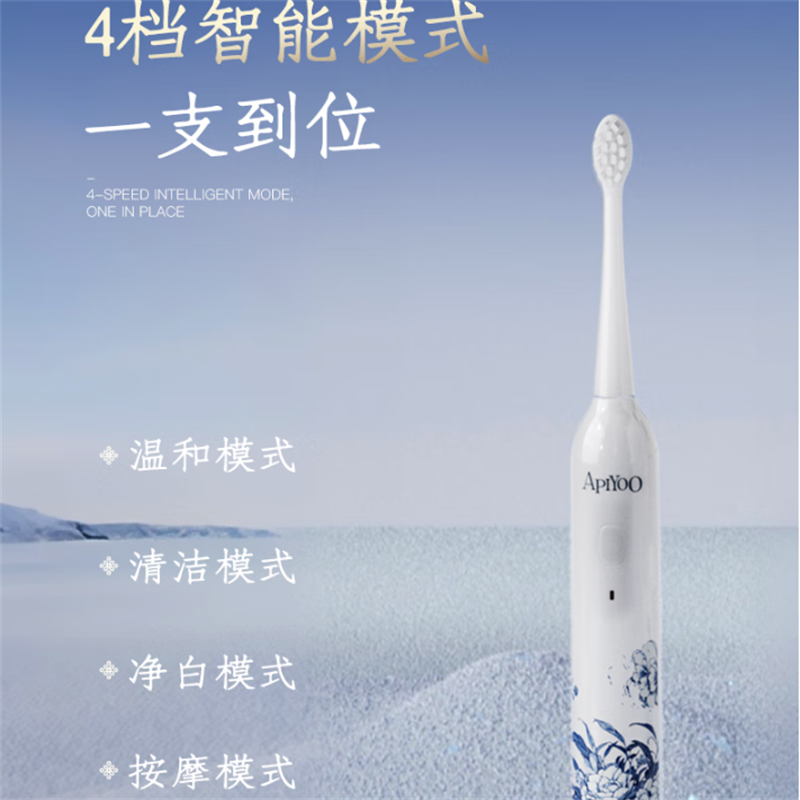艾优 元首瓷联名款青花瓷礼盒(声波牙刷+陶瓷杯)T19高清大图