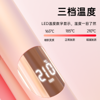 雷瓦 负离子夹板卷发棒直板夹 直发两用空气刘海负离子卷直两用烫发电熨板便携直发器RB-8351 白色