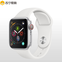 Apple Watch Series4 智能手表(GPS+蜂窝网络款 40毫米银色铝金属表壳 白色运动型表带)