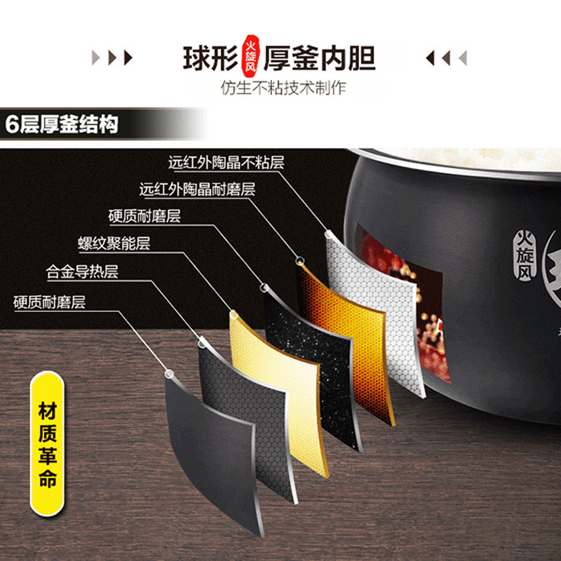 苏泊尔(SUPOR)球釜电饭煲 CFXB40FC59-75 底盘加热 不粘陶晶球釜内胆 预约功能多功能电饭锅4L