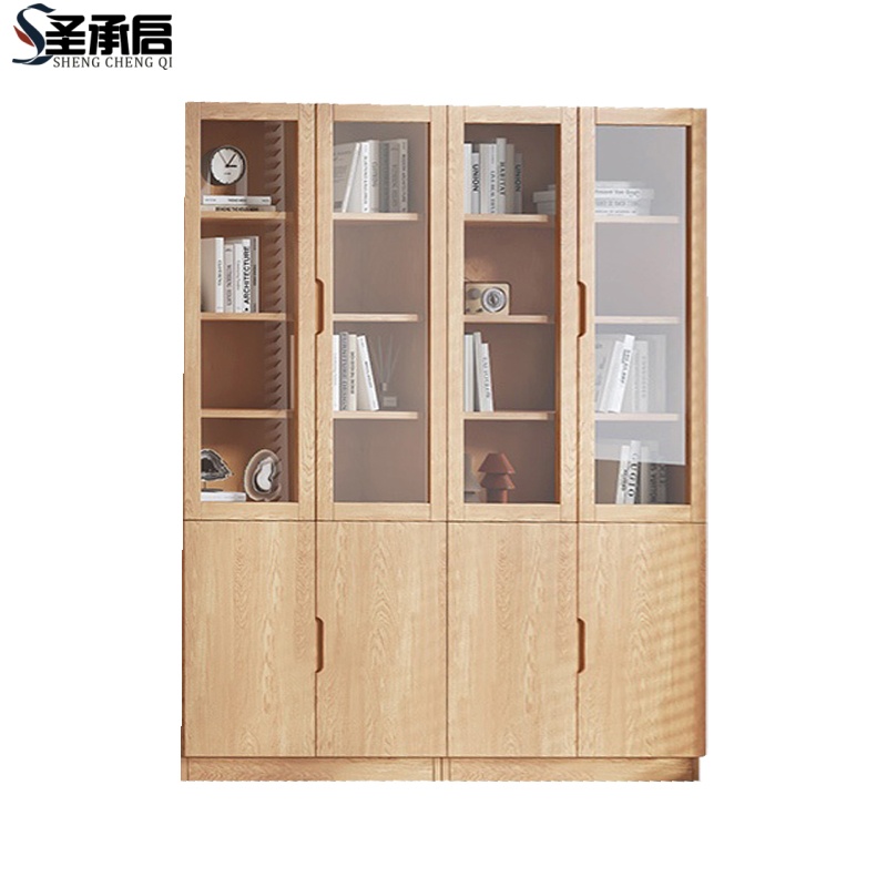 圣承启 玻璃门书柜 四门台高清大图