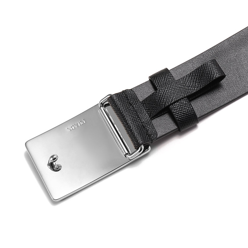 普拉达prada男士皮革不可裁剪皮带腰带2cc534053