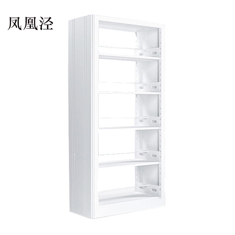 凤凰泾图书馆书架阅览室货架资料档案架钢制书架双面五层主架