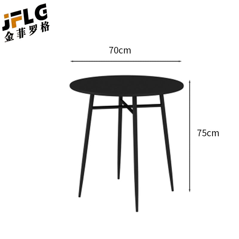 金菲罗格现代简约铁艺户外休闲桌椅 黑色一桌四椅高清大图