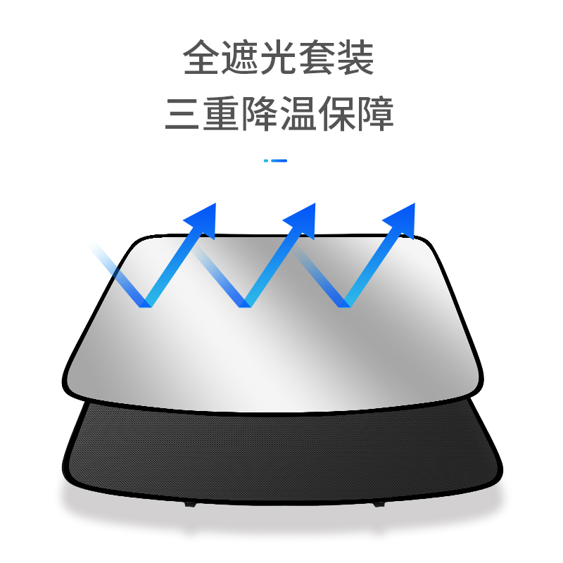 凯易欧(Keyeon)适用特斯拉遮阳帘天窗车顶防晒挡遮阳板Model3前天窗遮阳帘套装[原车色]