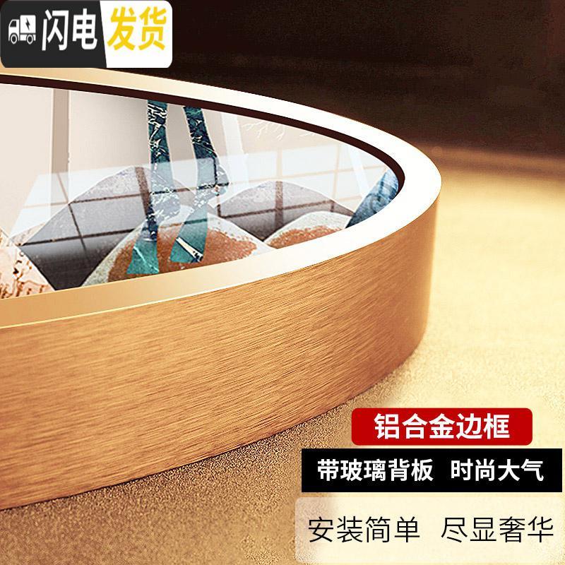 三维工匠钻石画2020新款满钻5d客厅玄关卧室圆形发财麋鹿 满钻全贴【60*60cm】配套铝合金画框带玻璃背板联系十字绣