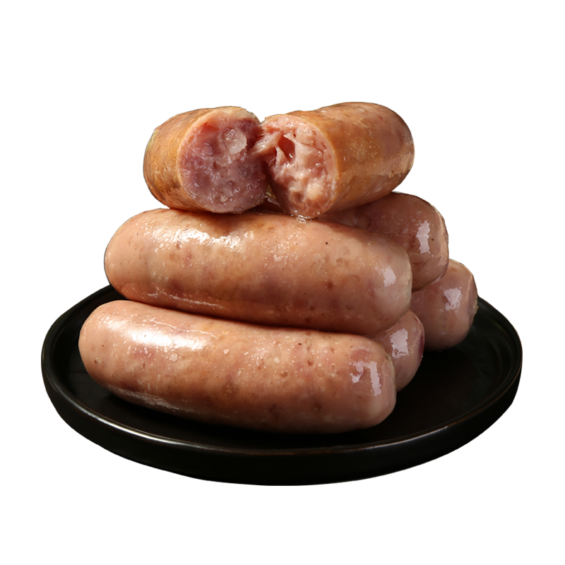 原味火山石烤肠500g纯肉肠地道肠台湾热狗香肠冷冻纯肉脆皮肠石钟山