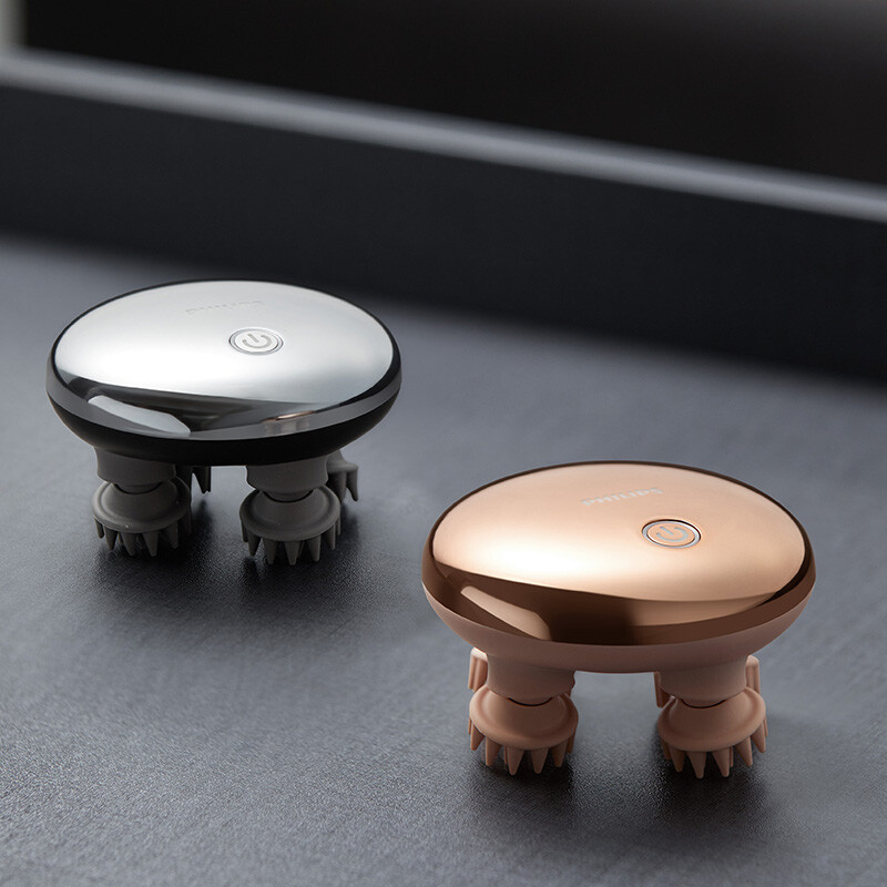 飞利浦(PHILIPS)头部按摩器 充电式头皮按摩仪 干湿两用电动按摩爪 颈肩背腰腿部按摩器PPM3101