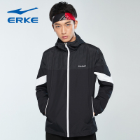 鸿星尔克（ERKE）男子运动外套卫衣春季男子休闲舒适保暖防风运动上衣