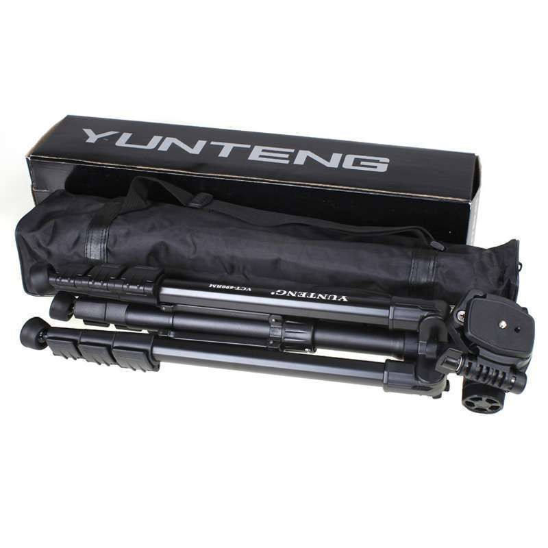 云腾(YUNTENG) 690专业三脚架 适用佳能77D 800D 70D 700D 760D 80D 折合高度值48
