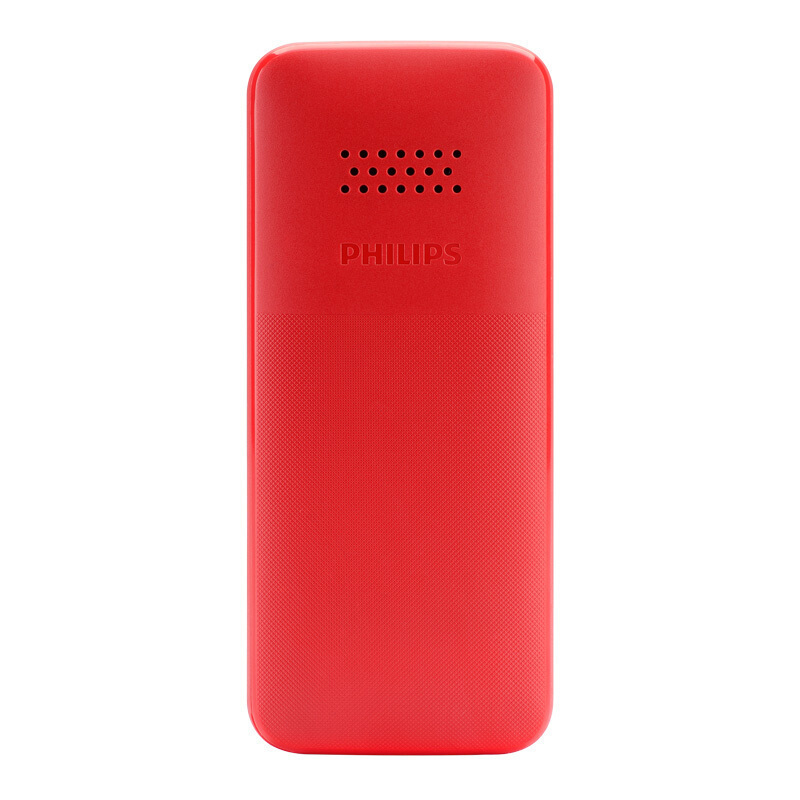 飞利浦(Philips) E106 防尘防滑 直板按键老人手机 移动/联通2G老人机 双卡双待 学生备用老年功能机 经典直板 烈焰红