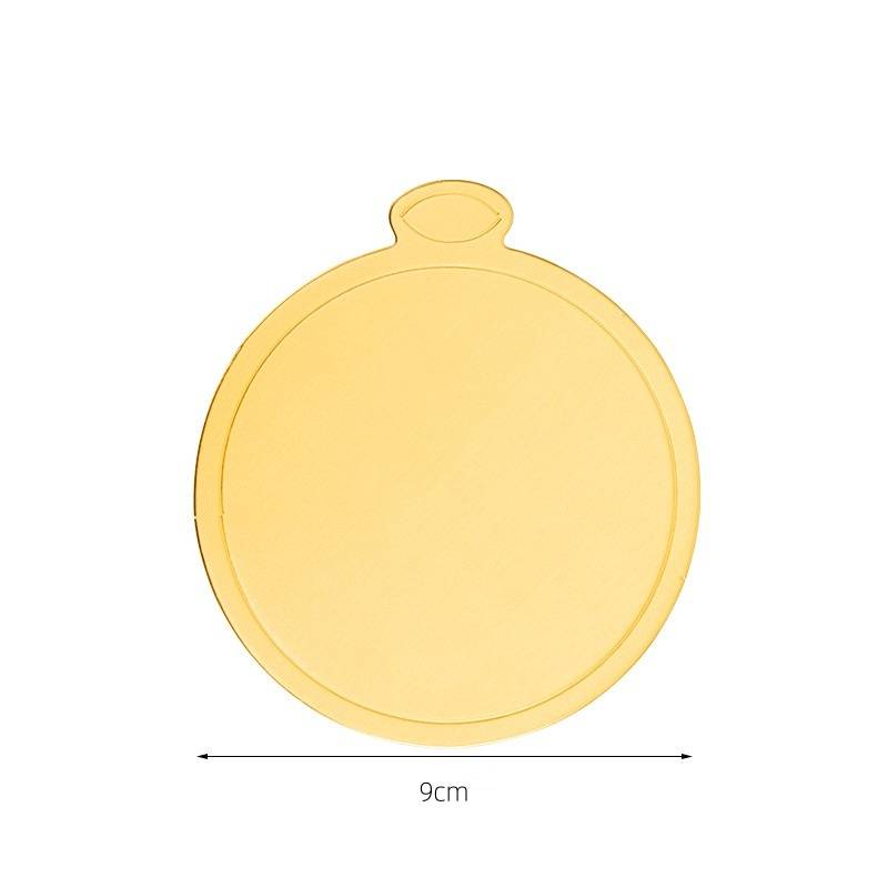 【疆不凡】硬纸托 慕斯蛋糕托 圆形 金色 直径9cm* 100个/包