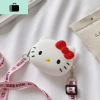 日韩女包新款学生可爱卡通零钱包情侣少女斜挎背包潮牌儿童包包NEWLAKE 小猫白色