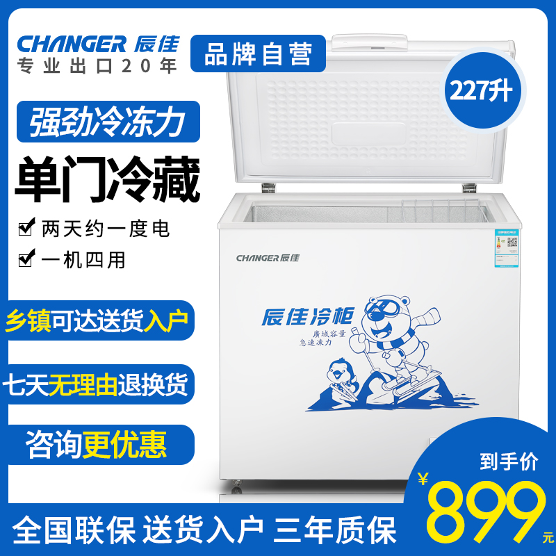 辰佳 (Changer)BC/BD(W)-227 227升冷柜冷藏冷冻转换家用商用大冰柜 白色