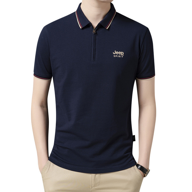 JEEP SPIRIT短袖T恤男青年夏季新款翻领polo衫时尚休闲潮流半袖上
