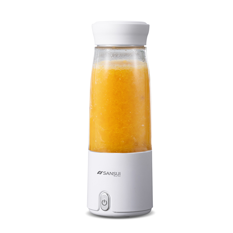 山水 便携式果汁机G01 300ml容量304精钢双叶刀片食品级PC材质 颜色随机