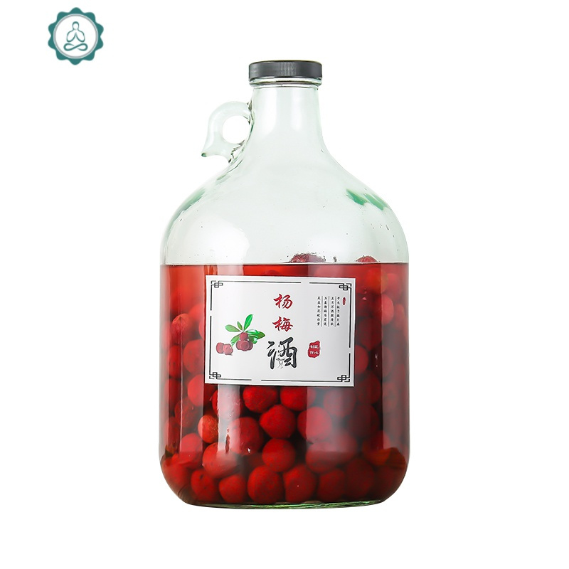 泡酒玻璃瓶密封罐装酒瓶10斤泡酒专用果酒杨梅青梅酒瓶酵素空瓶 封后 二斤手提(2只)