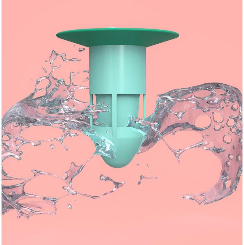 地漏防臭器下水道防臭盖堵口器防反味神器防反水卫生间AB- - 【透明防臭垫1个+灰白地漏芯1个】